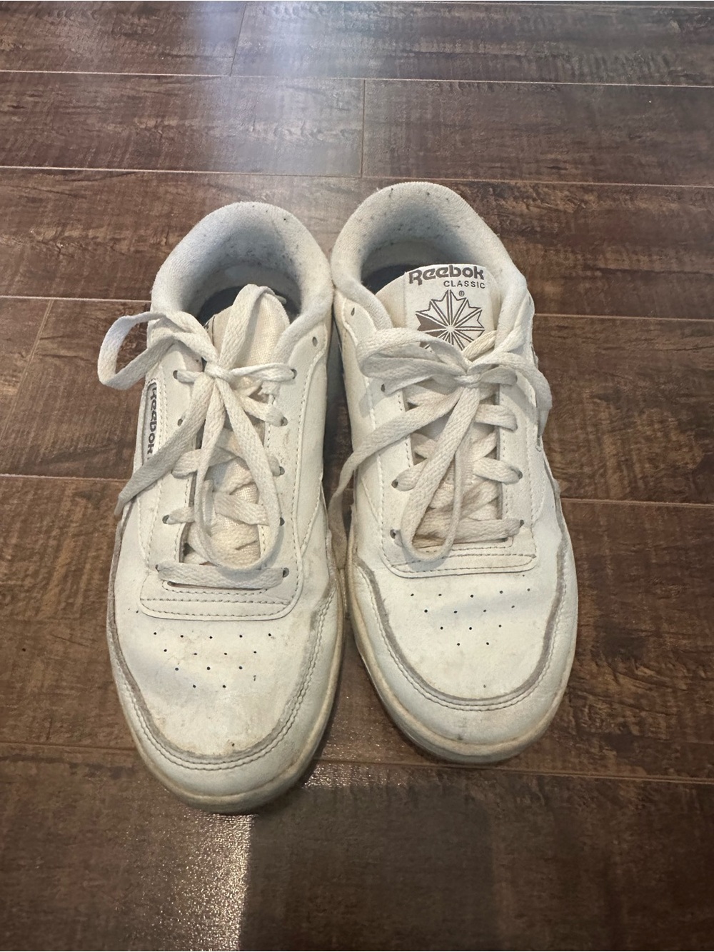 Reebok White Low-Top Leather Sneakers